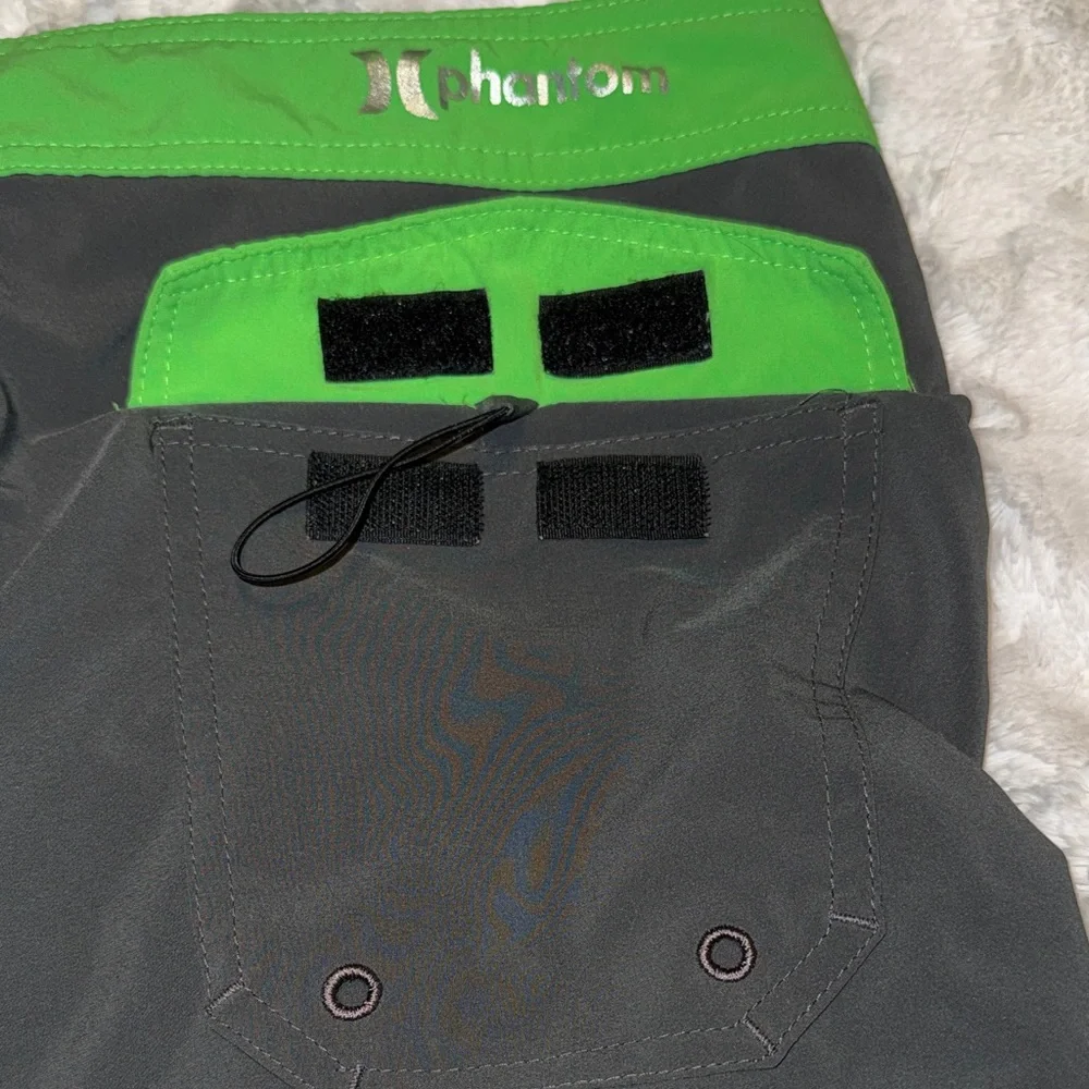 Hurley Phantom Men's Vibrant Green and Charcoal Board Shorts